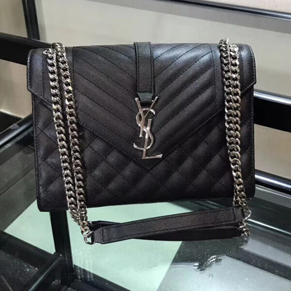 Saint Laurent Envelope Medium Bag Black