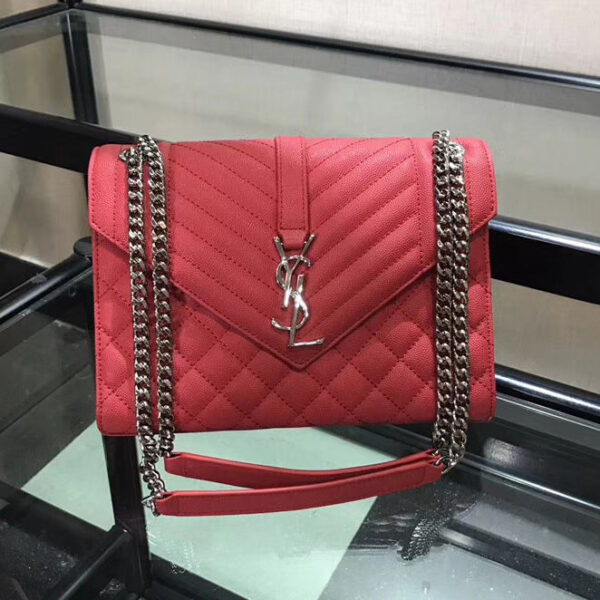 Saint Laurent Envelope Medium Bag Red