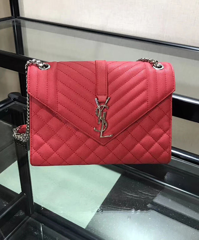 Saint Laurent Envelope Medium Bag Red - Image 5