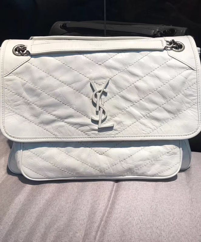 Saint Laurent Large Niki Chain Bag White - Image 2