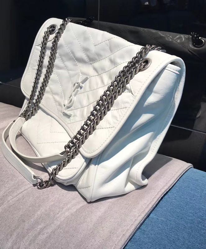 Saint Laurent Large Niki Chain Bag White - Image 4
