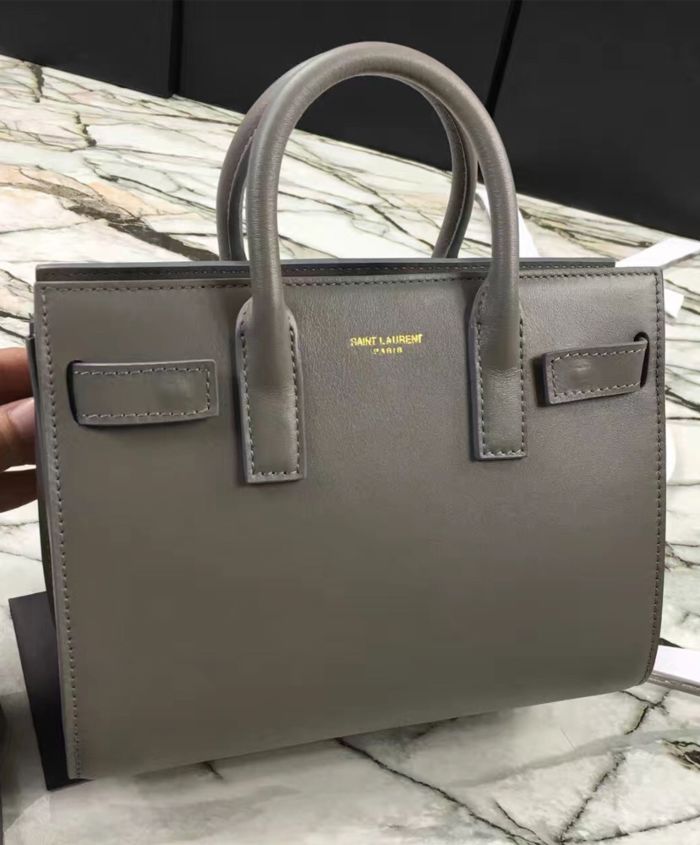YSL Downtown Tote Cow Leather Bags Gray - Replica Bags and Shoes online ...