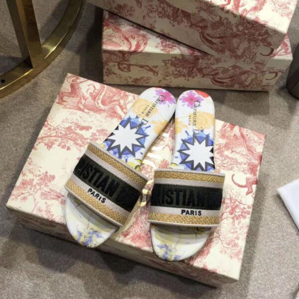 Christian Dior Women's D-Way Kaleidiorscopic Slide Green