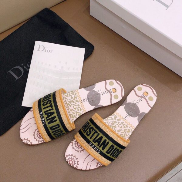 Christian Dior Women's D-Way Kaleidiorscopic Slide Yellow