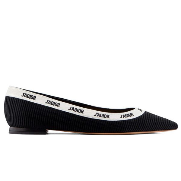 Christian Dior J'adior Embroidered Ballet Flat Black