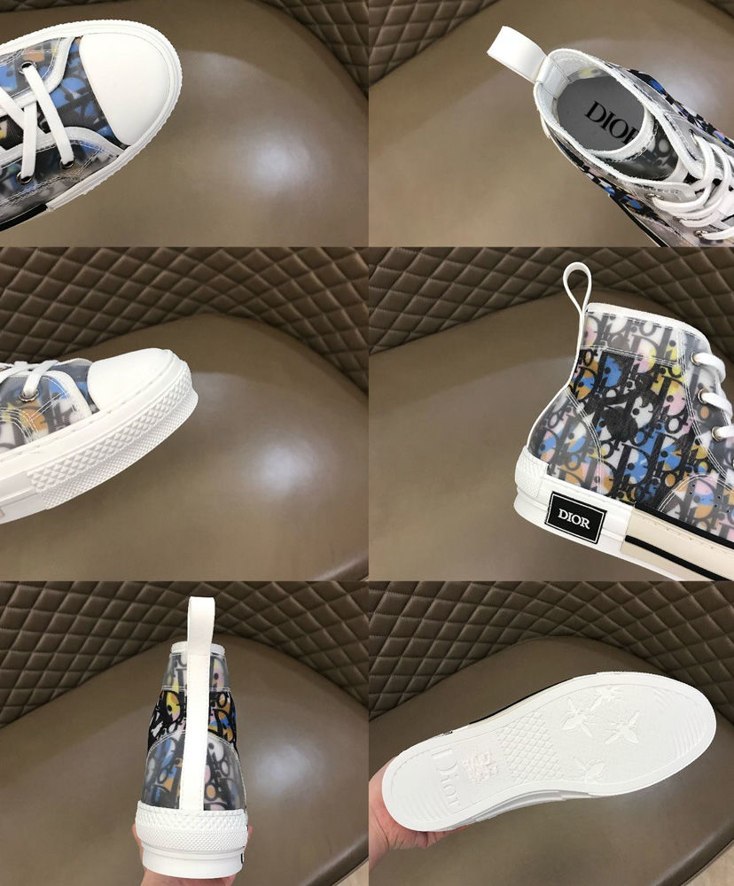 Christian Dior Unisex B23 High-Top Sneaker Blue - Image 8