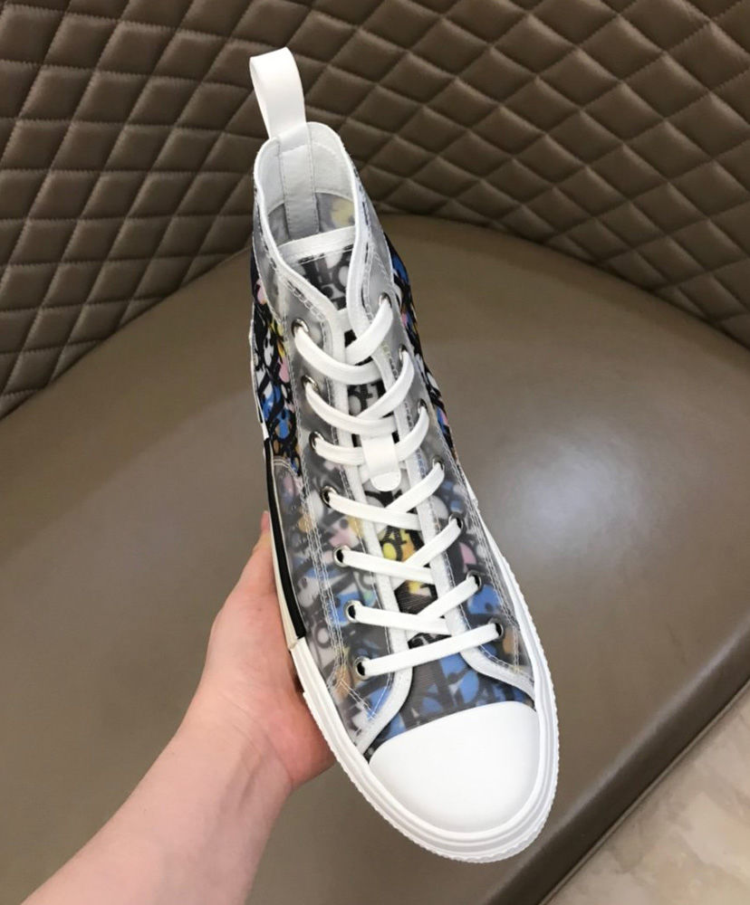 Christian Dior Unisex B23 High-Top Sneaker Blue - Image 2