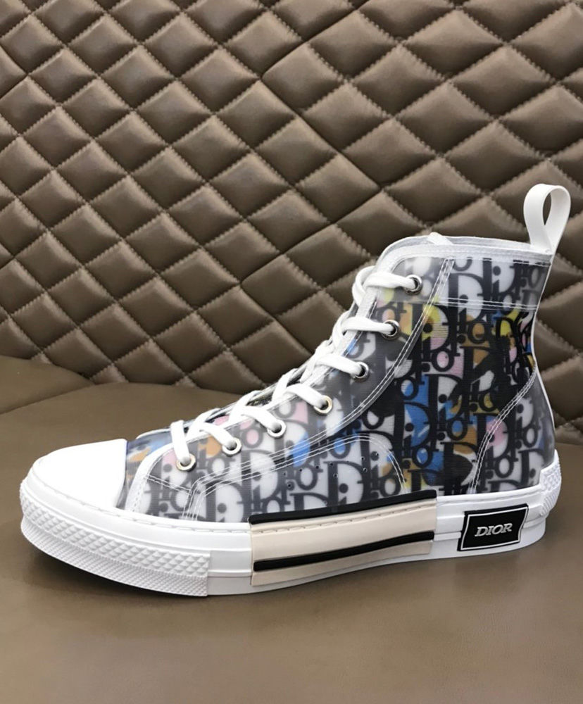 Christian Dior Unisex B23 High-Top Sneaker Blue - Image 3