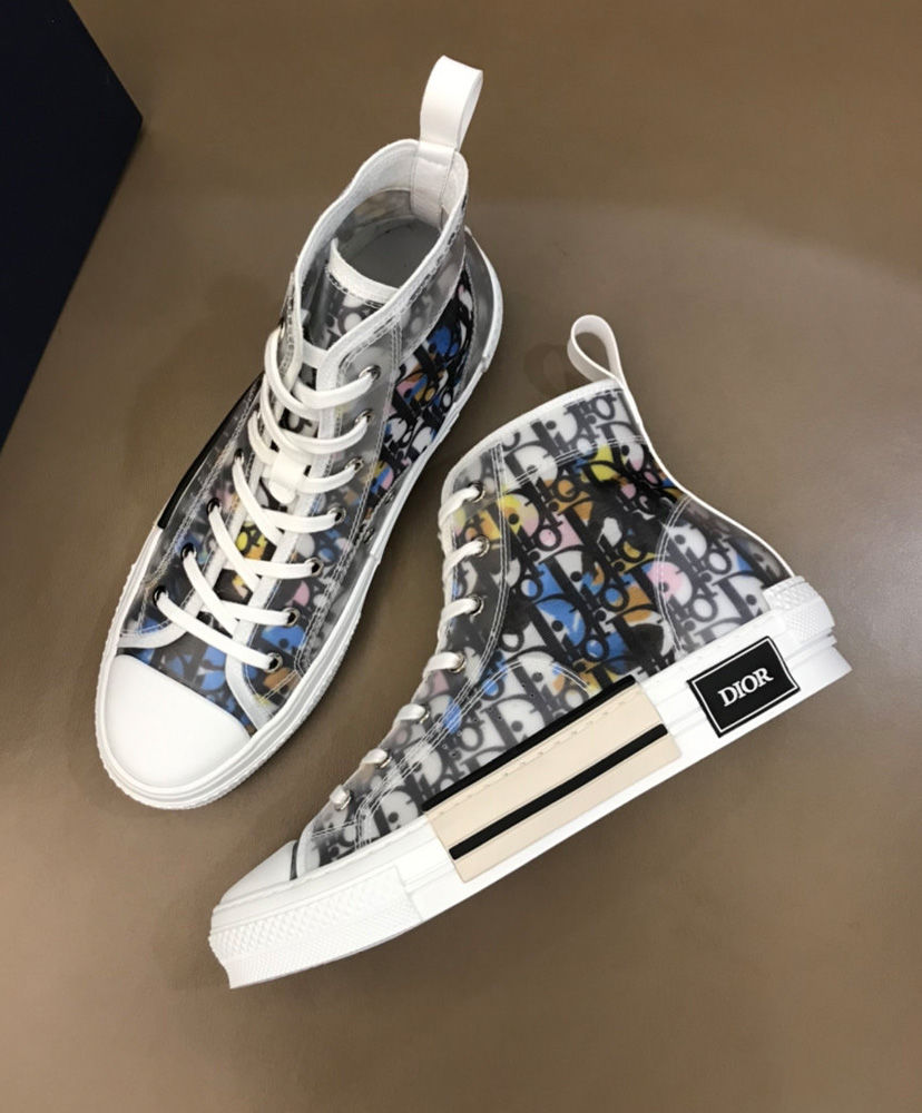 Christian Dior Unisex B23 High-Top Sneaker Blue - Image 5