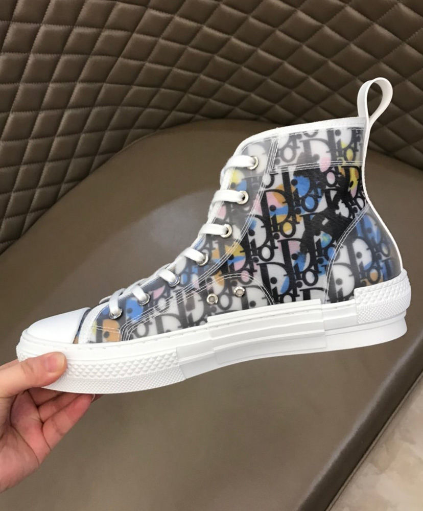 Christian Dior Unisex B23 High-Top Sneaker Blue - Image 7