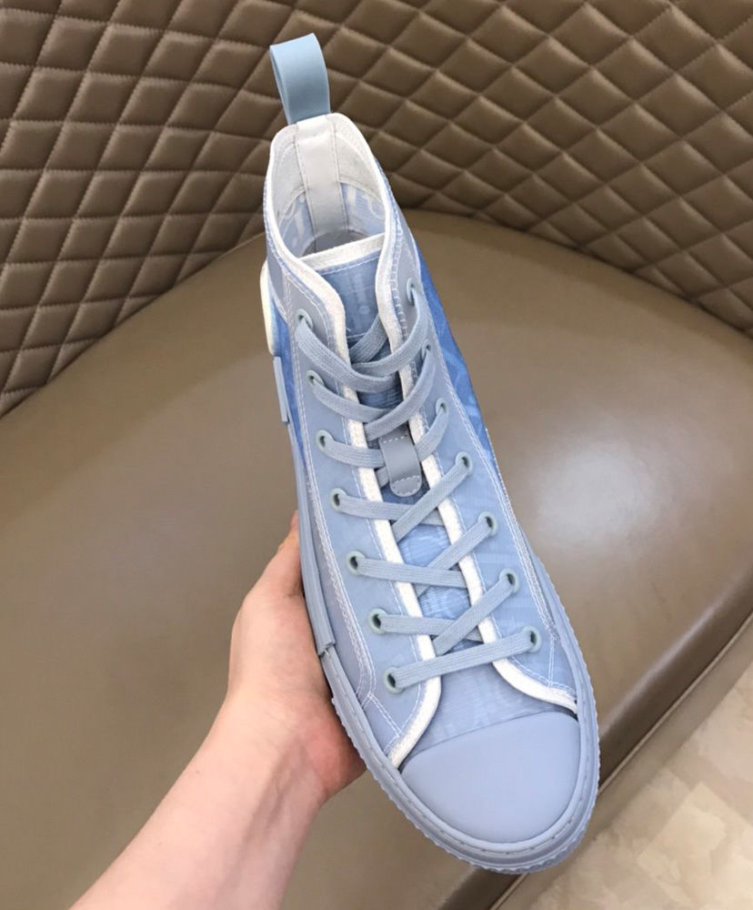 Christian Dior Unisex B23 Dior And Daniel Arsham High-Top Sneaker Blue - Image 2