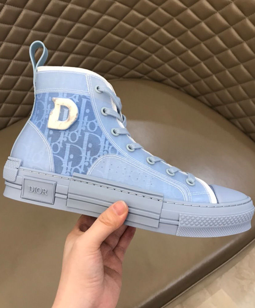 Christian Dior Unisex B23 Dior And Daniel Arsham High-Top Sneaker Blue - Image 5