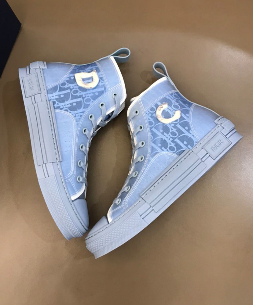 Christian Dior Unisex B23 Dior And Daniel Arsham High-Top Sneaker Blue - Image 7