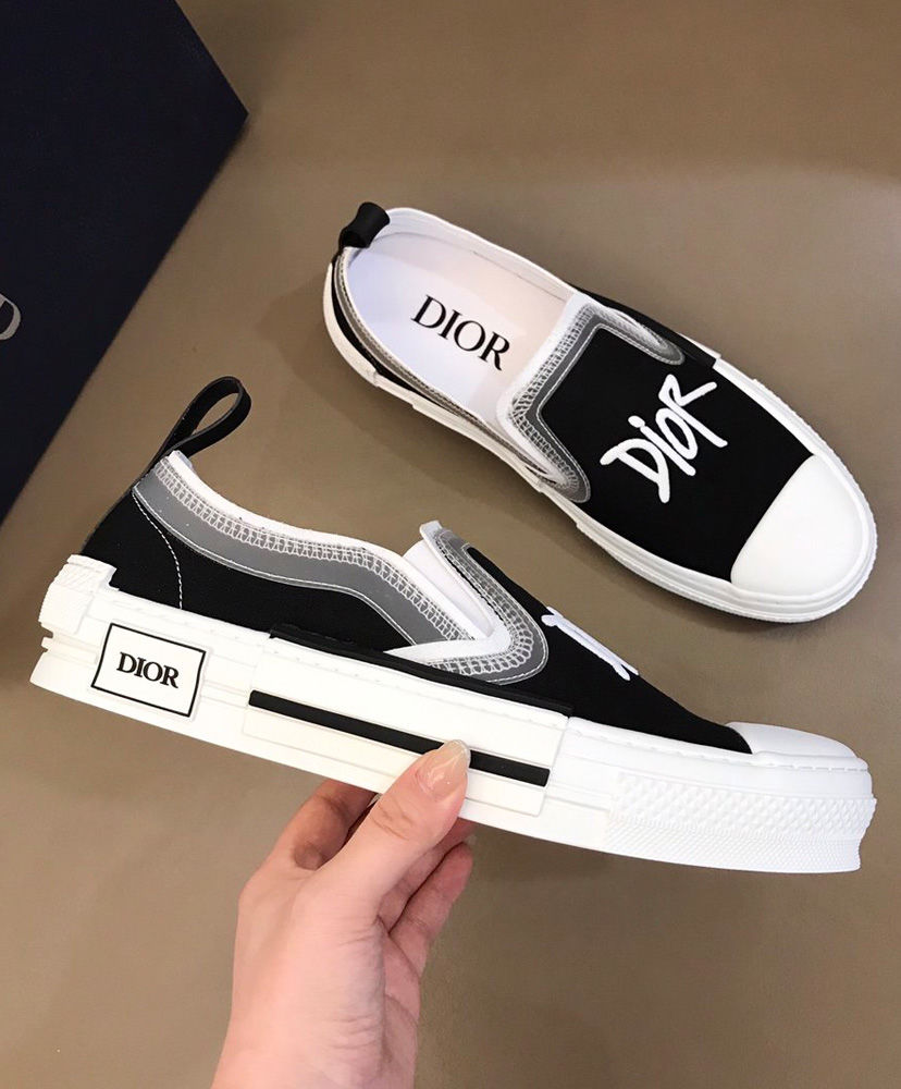 Christian Dior Men's B23 Slip-On Sneaker Black - AlimorLuxury
