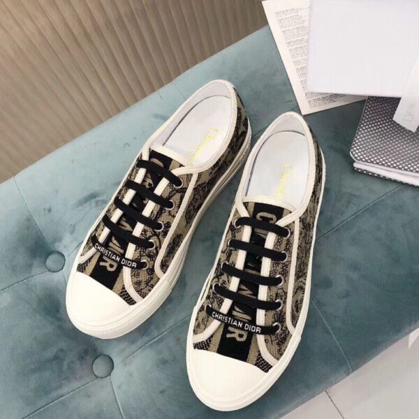 Christian Dior Women's Walk N Dior Sneaker Embroidered Gray
