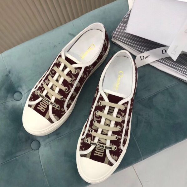 Christian Dior Women's Walk N Dior Sneaker Dark Red