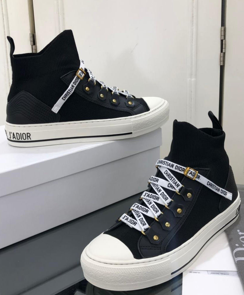 Christian Dior Women's Walk'n'Dior high-top sneaker Black - AlimorLuxury