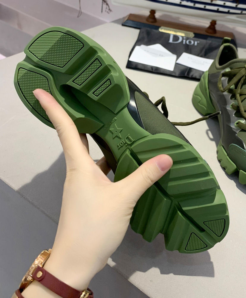 Christian Dior Indigo Blue D-Connect Neoprene Sneaker Dark Green - Image 9