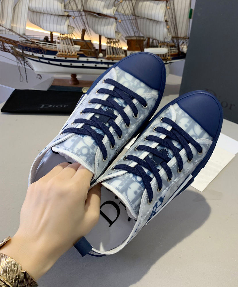 ChristIan Dior B23 Low-Top Sneaker In Blue Dior Oblique Blue - Image 5