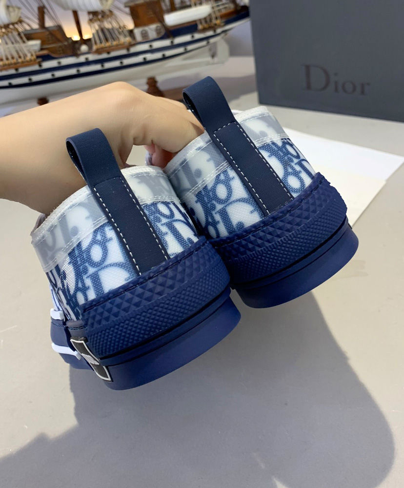 ChristIan Dior B23 Low-Top Sneaker In Blue Dior Oblique Blue - Image 7