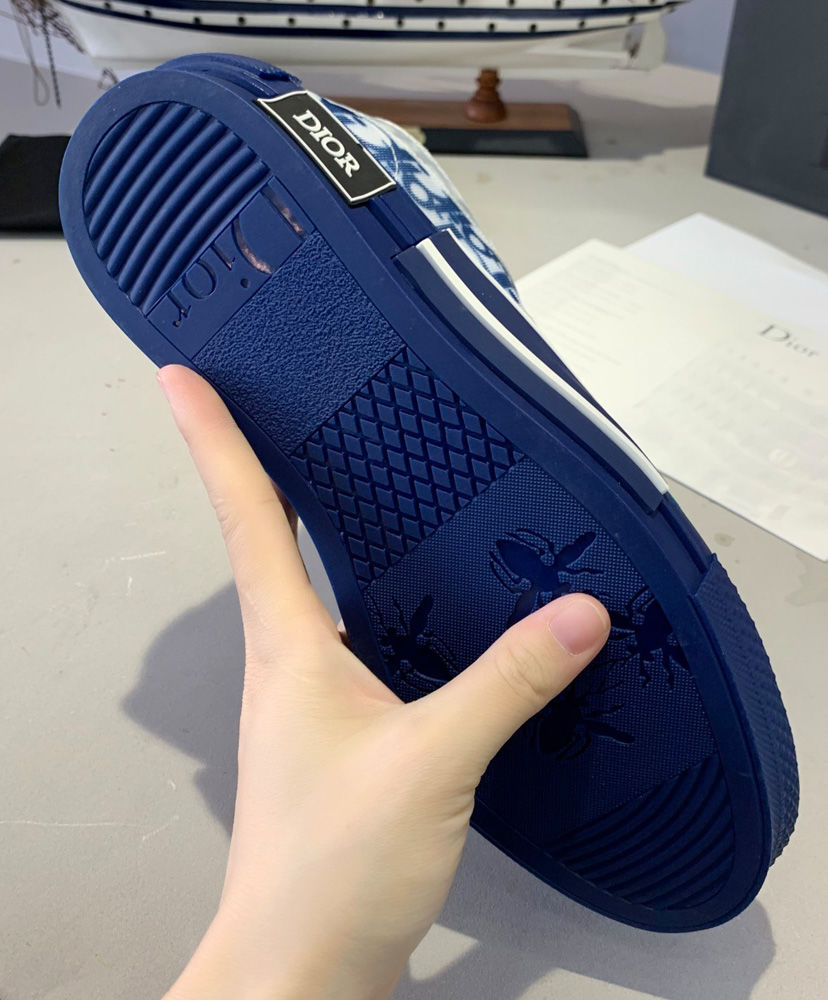 ChristIan Dior B23 Low-Top Sneaker In Blue Dior Oblique Blue - Image 8