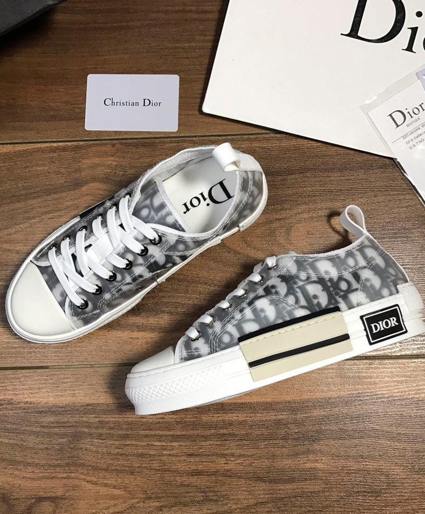 ChristIan Dior B23 Low-Top Sneaker In Blue Dior Oblique White ...