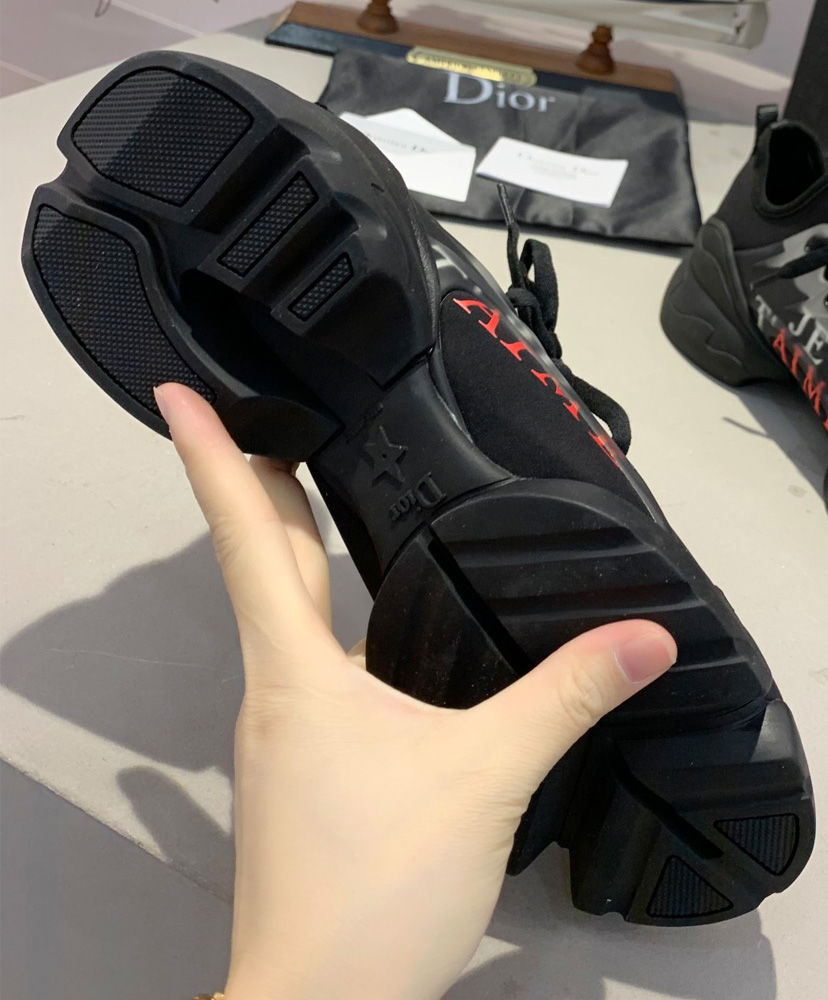 Christian Dior D-Connect Sneaker In Neoprene Black - AlimorLuxury