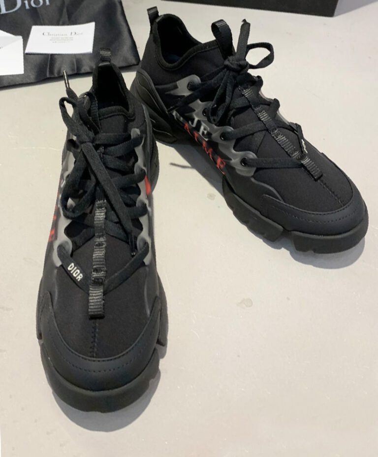 dior d connect leather trainers