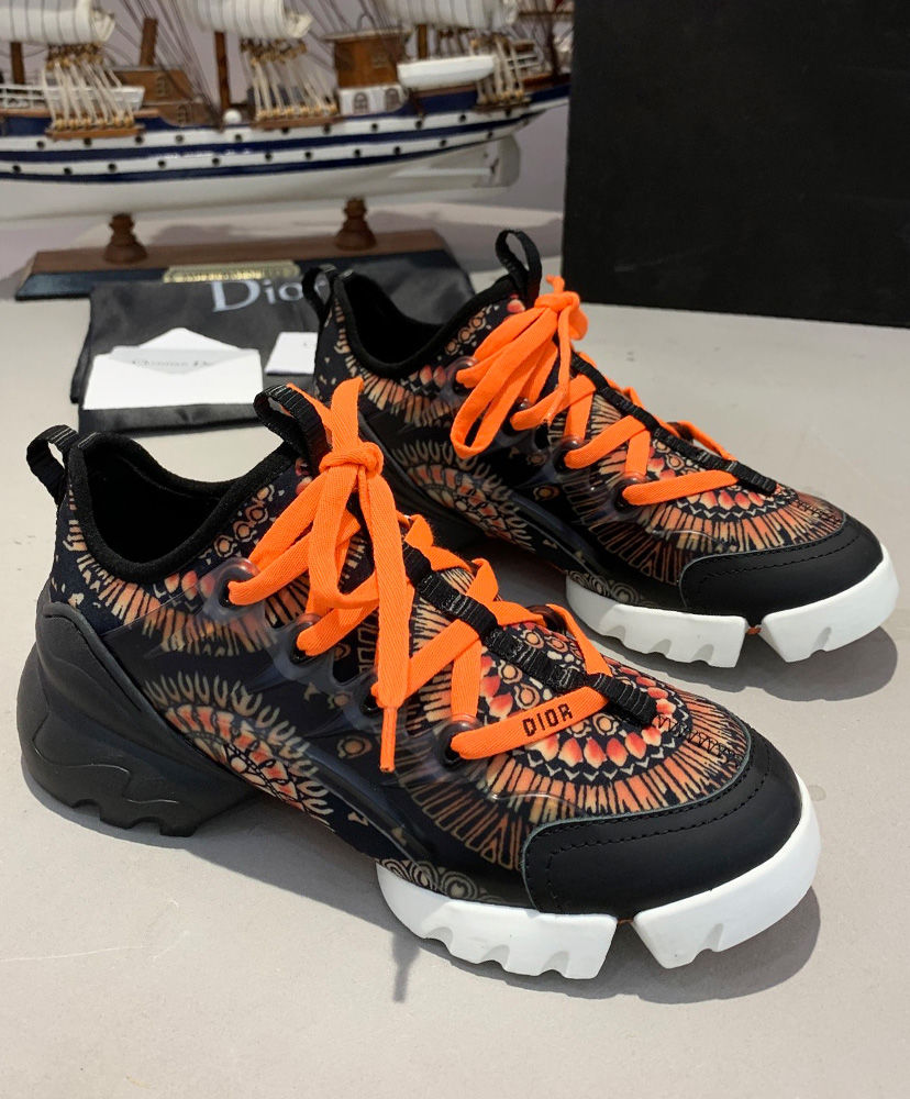 Christian Dior Ochre D-Connect Fireworks Neoprene Sneaker Orange ...