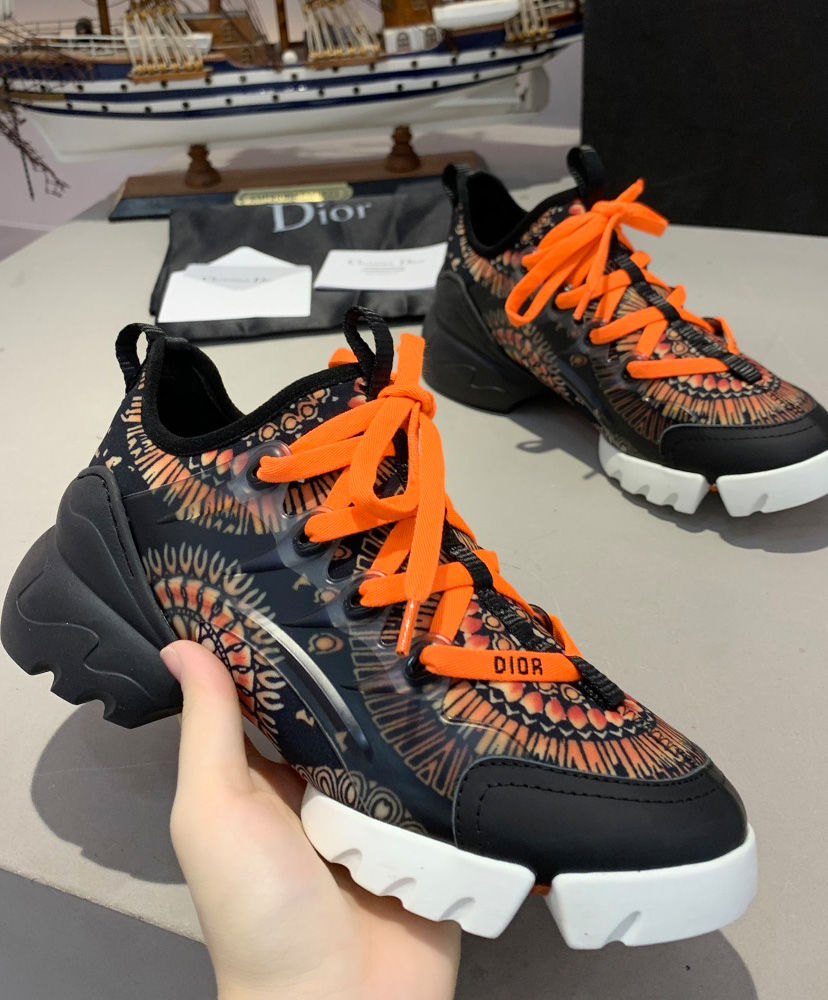 Christian Dior Ochre D-Connect Fireworks Neoprene Sneaker Orange ...