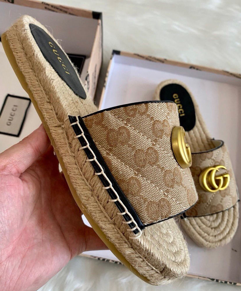 gucci matelasse canvas espadrille