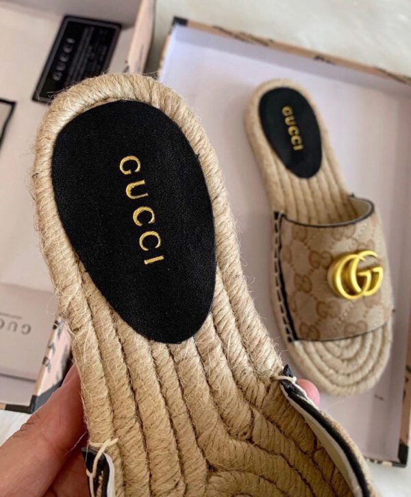 gucci matelasse canvas espadrille