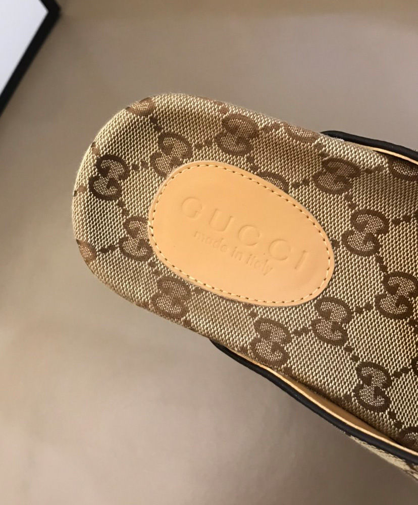 Gucci Men's GG slide sandal Apricot - Image 8