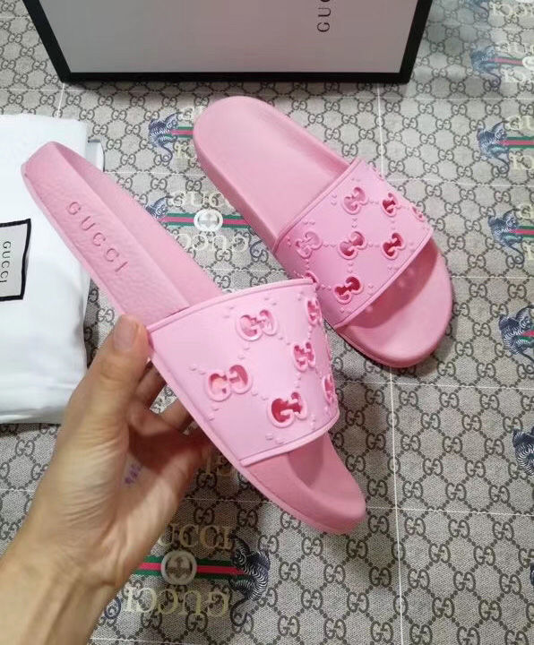 Gucci Unisex rubber GG slide sandal Pink - Image 7