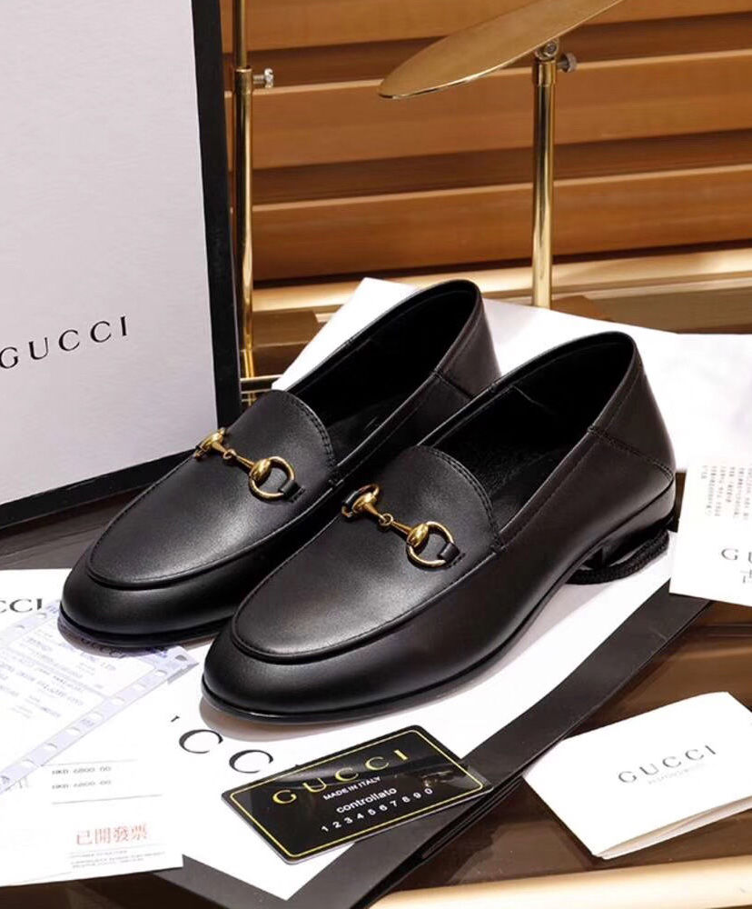 Gucci Women’s Leather Horsebit loafer 414998 Black - Replica Bags and ...