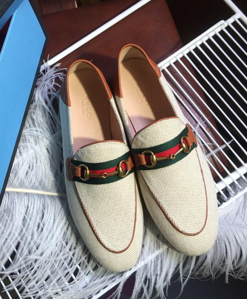 Gucci Women's Horsebit loafer with Web 583363 Coffee