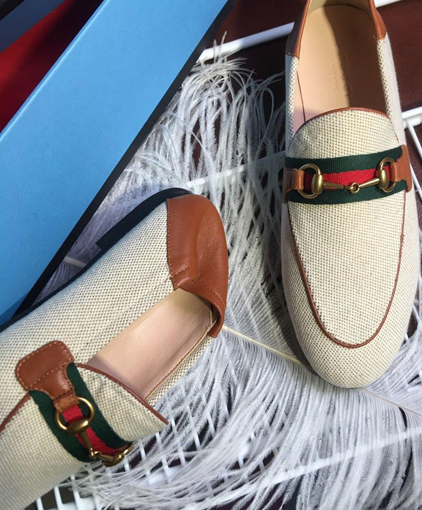 Gucci Women's Horsebit loafer with Web 583363 Coffee - Image 5