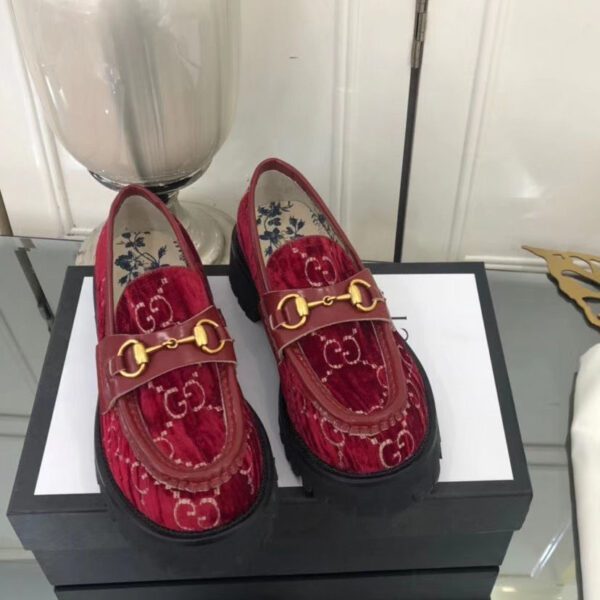 gg velvet lug sole loafer