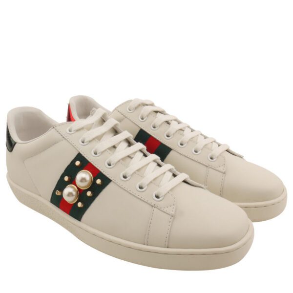 Gucci Women's Ace studded leather sneaker 431887 White