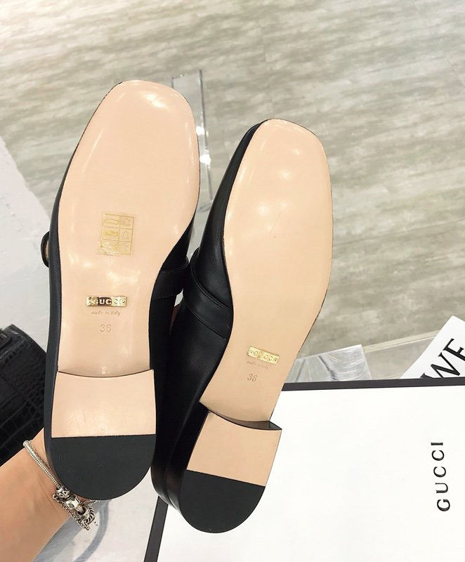 Gucci Leather loafer with Double G Black - Image 9