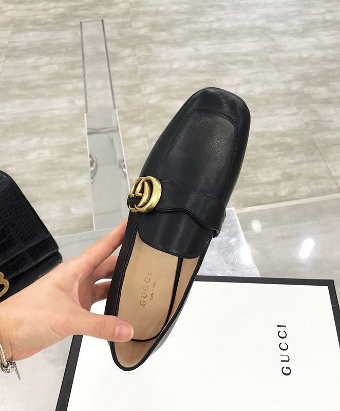 Gucci Leather loafer with Double G Black - Image 6