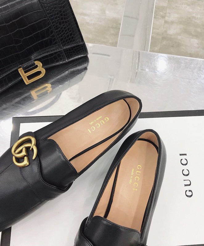 Gucci Leather loafer with Double G Black - Image 8