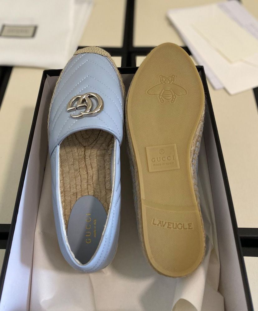 Gucci Women's matelasse espadrille Blue - Image 9