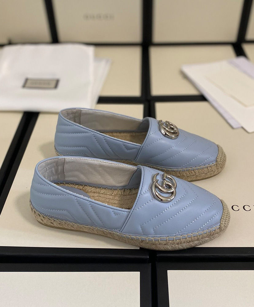 Gucci Women’s matelasse espadrille Blue - Replica Bags and Shoes online ...
