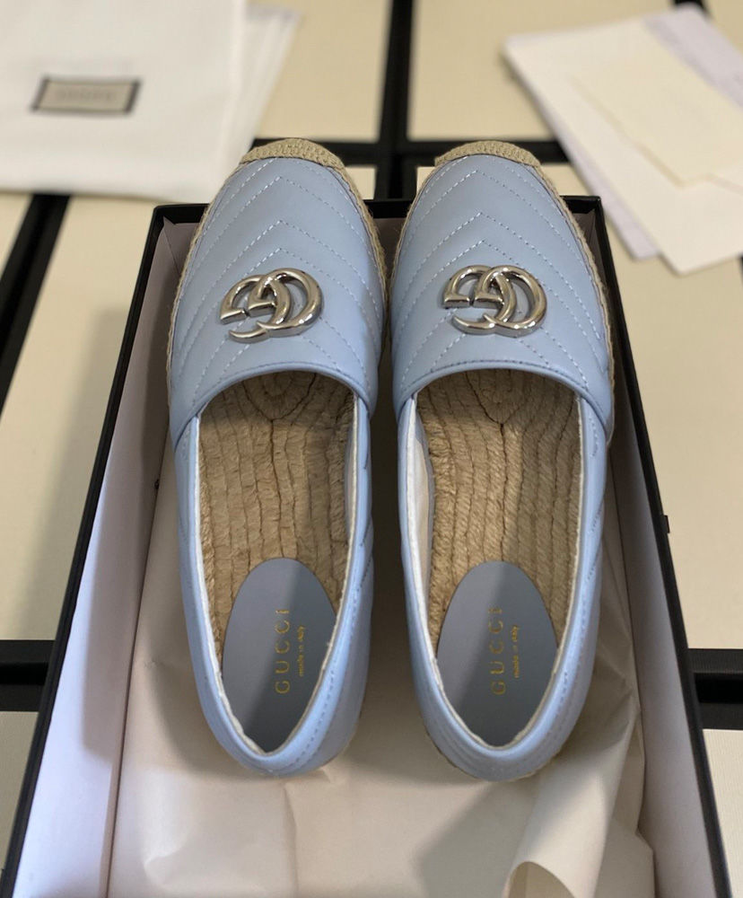 Gucci Women's matelasse espadrille Blue - Image 4