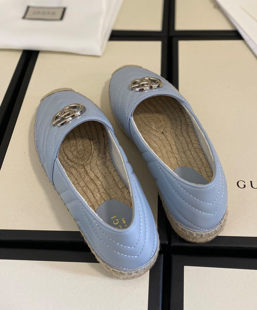 Gucci Women's matelasse espadrille Blue - Image 5