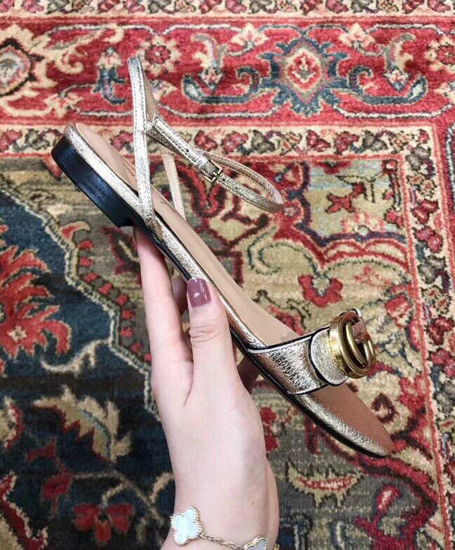 Gucci Women's Leather Double G sandal 524631 - Image 7