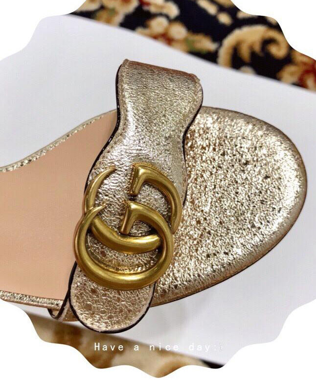 Gucci Women's Leather Double G sandal 524631 - Image 8