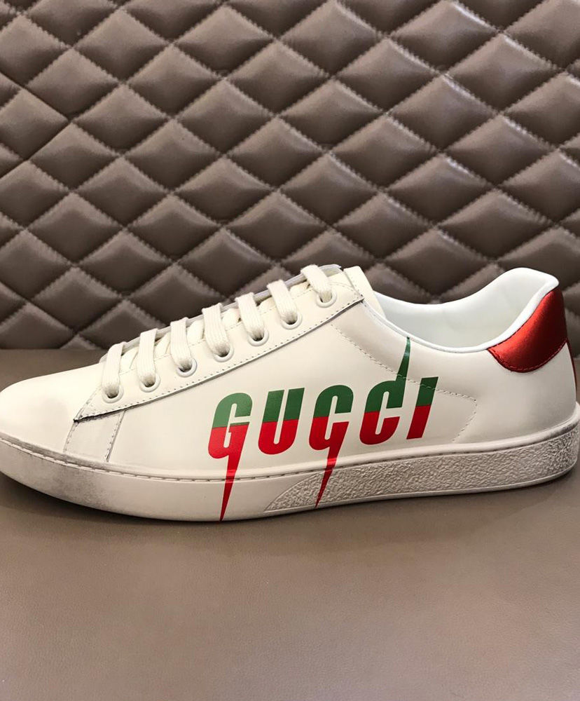 Gucci Men's Ace sneaker with Gucci Blade 550051 White - AlimorLuxury