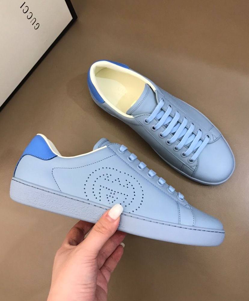Gucci Unisex Ace sneaker with Interlocking G Blue - Image 5